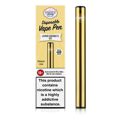 Dinner Lady Lemon Sherberts Ice Disposable Vape Pen 20MG