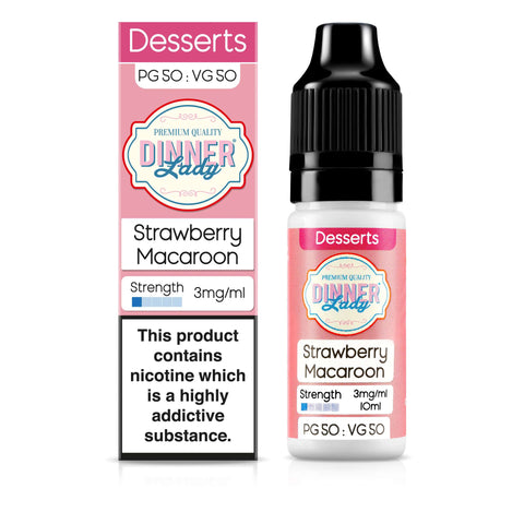 Dinner Lady Strawberry Macaroon 3mg 50:50 E-Liquid