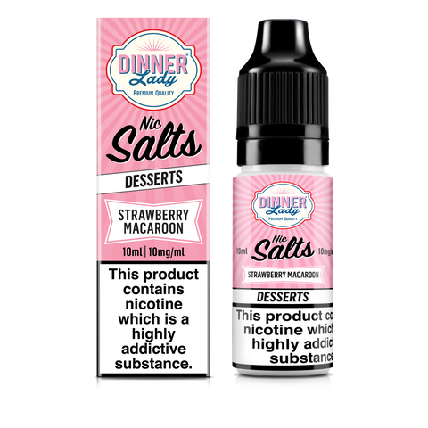 Dinner Lady Nic Salts Strawberry Macaroon 10mg