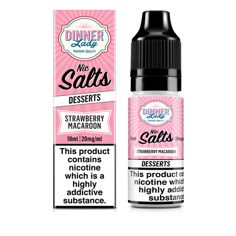 Dinner Lady Nic Salts Strawberry Macaroon 20mg