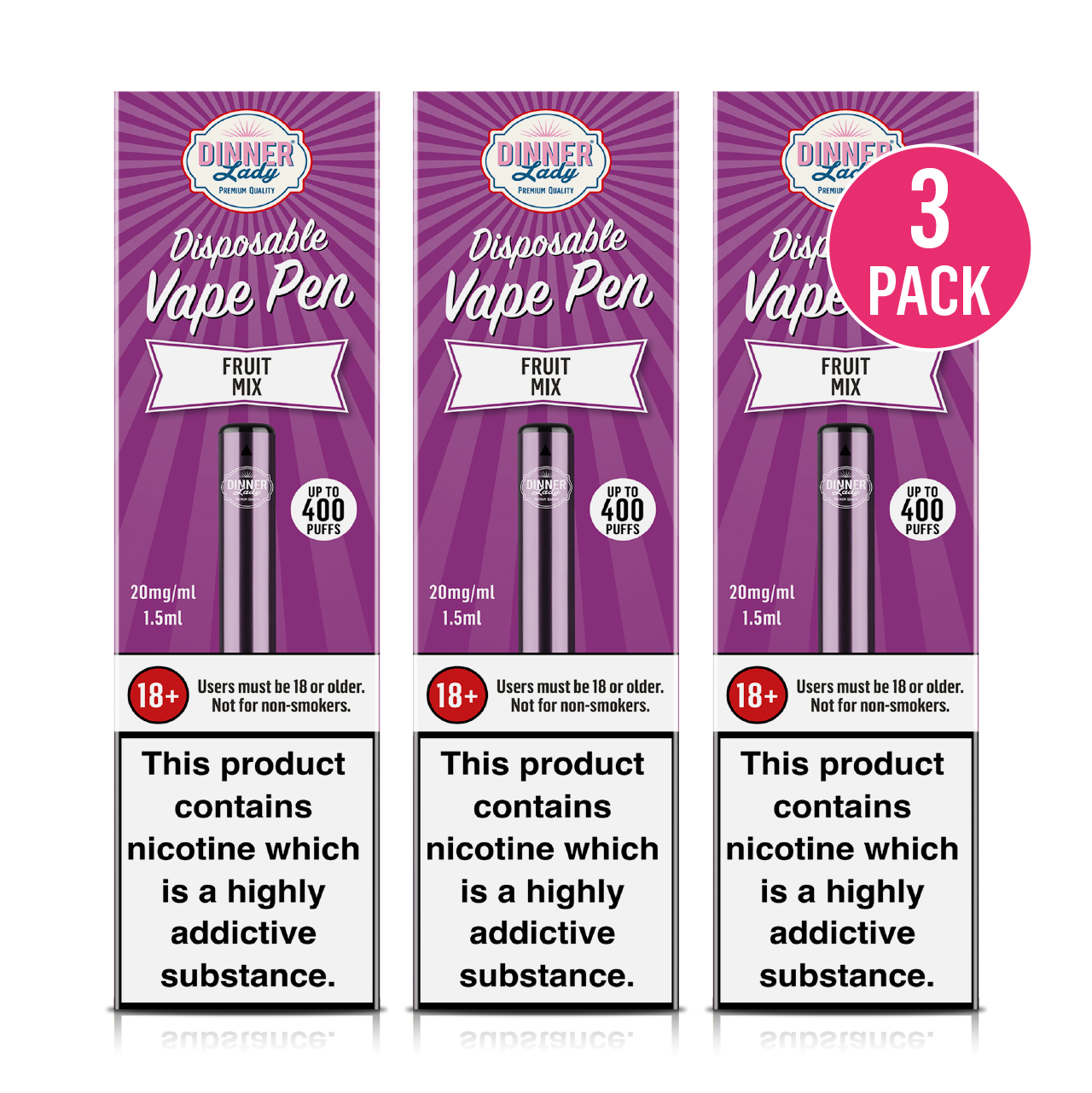 Three Pack - Fruit Mix Disposable Vape Pen